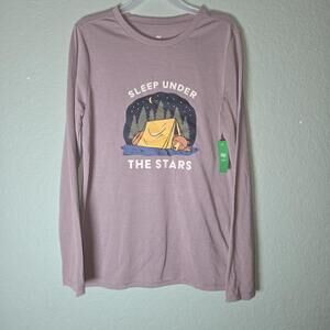 NWT DIP SLEEP UNDER THE STARS Boys Tent Sleepwear Shirt L 12-14 Flame Resistant